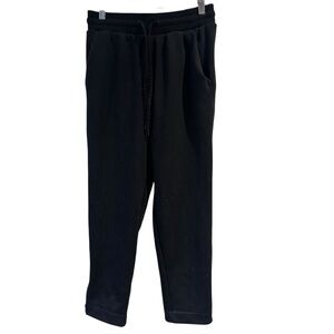 Athleta Black Jogger Pants Lined Zippered Ankles Size XS/P